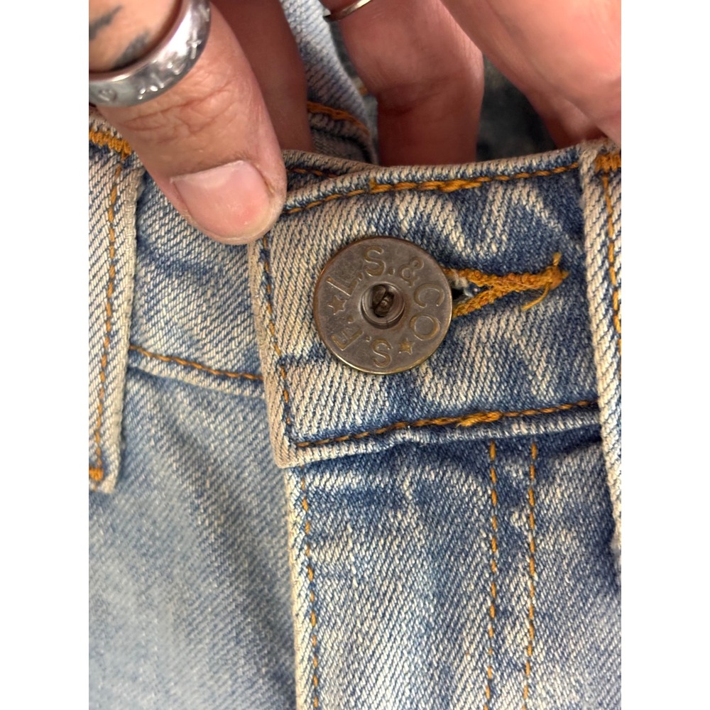 Michelle Julene Couture Upcycled Denim Jeans Leather Applique Western 26 - Picture 14 of 16